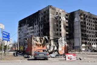 Una imagen que muestra el estado de la ciudad de Mariúpol, en Ucrania