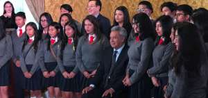 El presidente de la Rep&uacute;blica, Len&iacute;n Moreno, particip&oacute; en la ceremonia de entrega de resultados del examen Ser Bachiller, en el Palacio de Carondelet. 