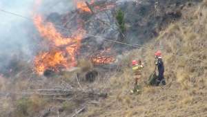 Incendio forestal arras&oacute; con 400 hect&aacute;reas en l&iacute;mites de Bol&iacute;var y Chimborazo