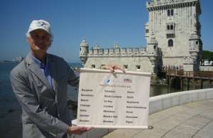 Bernard Weber, fundador-presidente de New7Wonders, dio a conocer la lista de los clasificados en Lisboa. Foto: new7wonders.com