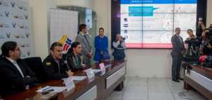 Autoridades de Senescyt, Ministerio del Interior y de la ANT detallaron los resultados del operativo.