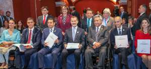 El presidente Len&iacute;n Moreno durante su participaci&oacute;n en la XXVI Cumbre de Jefes de Estado, que se desarroll&oacute; en Guatemala, donde socializ&oacute; el trabajo de Ecuador en el tema de discapacidades.