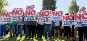 La protesta se ejecut&oacute; en las inmediaciones de la calle Machala, en la parte noroccidental capitalina.