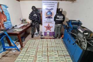 Policía Nacional encontró imprenta clandestina de billetes falsos en Loja