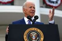 Joe Biden, presidente de Estados Unidos, durante su discurso en la Casa Blanca