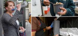 Los recipientes pl&aacute;sticos est&aacute;n presentes en diversas actividades de los ecuatorianos. En los negocios de comidas r&aacute;pidas se suele vender alimentos en tarrinas pl&aacute;sticas o de poliestireno expandido. El empleo de botellas tambi&eacute;n es recurrente.
