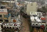 Huracán Otis azotó Acapulco y dejó varios edificios afectados 