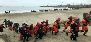 El simulacro se realiza en las playas de Jaramij&oacute;.
