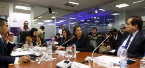 Mar&iacute;a Paula Romo, ministra del Interior, durante su comparecencia ante la Comisi&oacute;n de Soberan&iacute;a de la Asamblea.