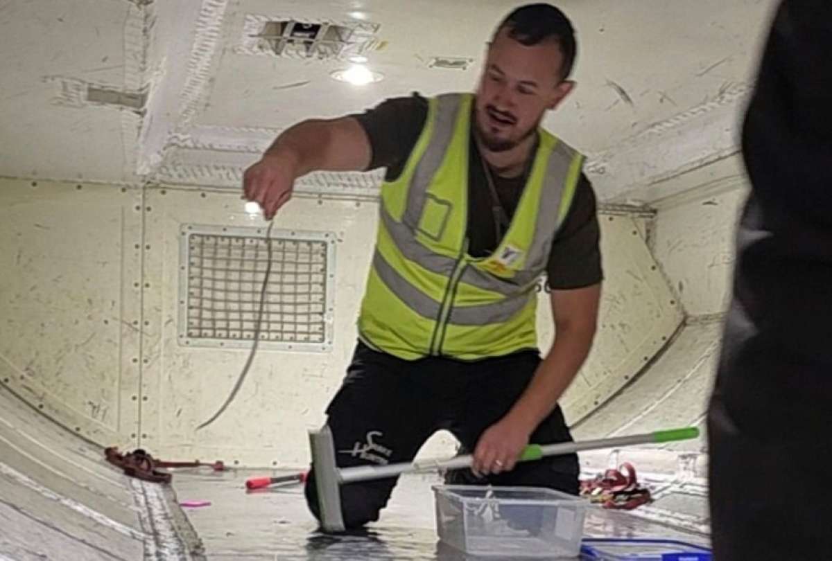 Un cazador de serpientes fue llamado para capturar a la serpiente que se coló en un vuelo australiano.