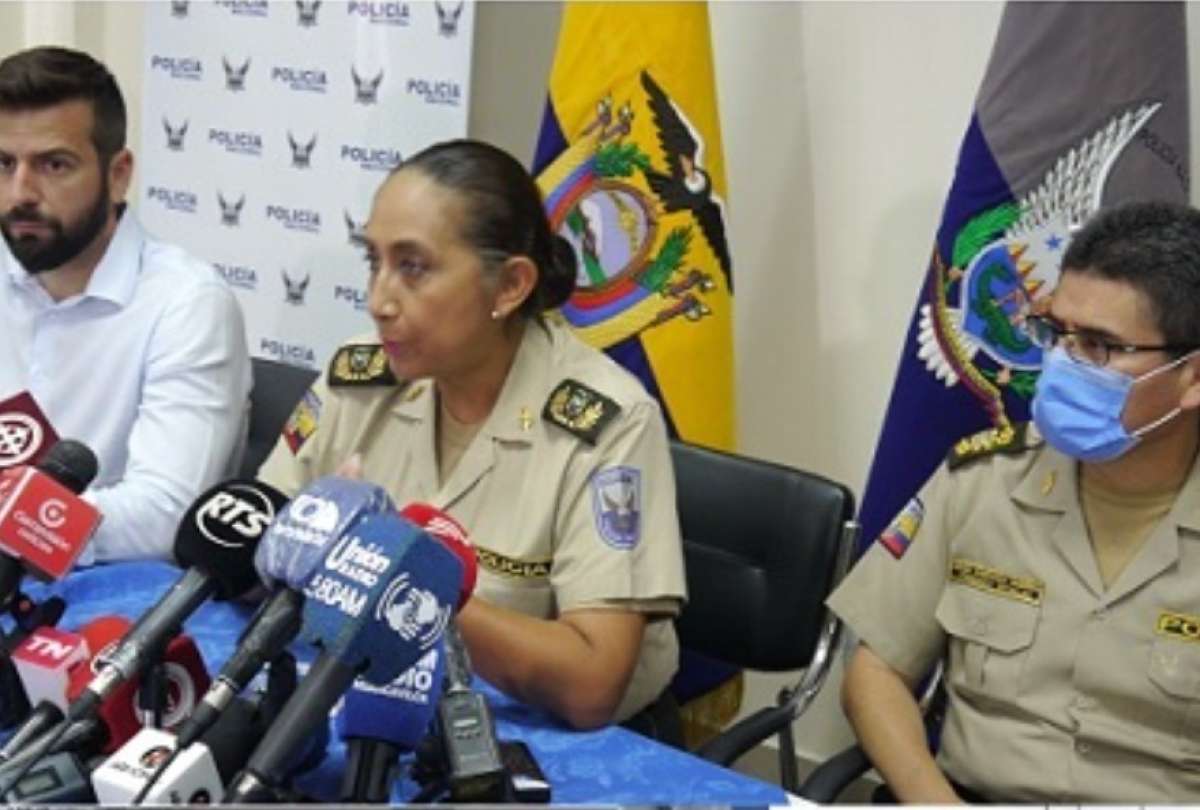 Tannya Varela, comandante general de la Polic&iacute;a, en conferencia de prensa para detallar delitos en Guayaquil
