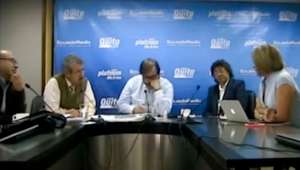 Orlando P&eacute;rez, director de EL TEL&Eacute;GRAFO, comparti&oacute; panel junto a presentadora Janet Hinostroza y Guadalupe Fierro, vicepresidenta de la UNP.  Foto: Tomada del  Streaming de Radio Quito. 