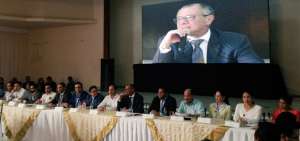 El vicepresidente Jorge Glas durante la inauguraci&oacute;n de la Mesa de Turismo.