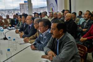 Los jubilados ratificaron el apoyo al gobierno de la Revoluci&oacute;n Ciudadana. Foto: Santiago Aguirre / El Tel&eacute;grafo 