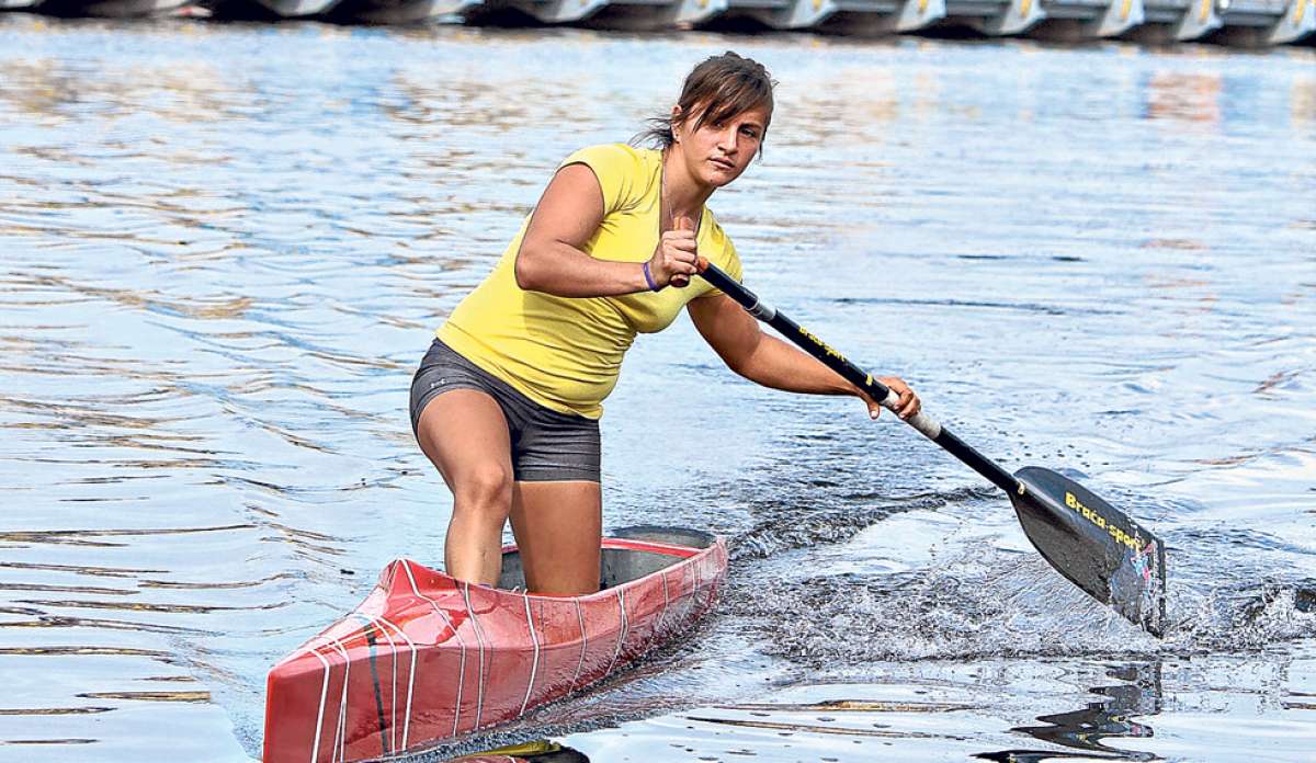 Anggie Avegno consigui&oacute; la medalla de plata al terminar segunda en el C1 200 m femenino, con un tiempo de 51.998 segundos. Foto: Tomado de Andes