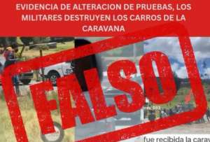 FF.AA. desmienten destrucción de vehículos tras ataque a caravana presidencial