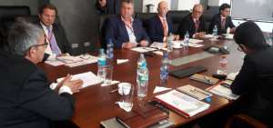&Aacute;lex Gal&aacute;rraga, gerente de Petroamazonas, durante la exposici&oacute;n de los proyectos de la estatal a los representantes de las empresas canadienses.