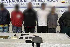 La Policía Nacional desarticuló a una banda delictiva en el sector La Ecuatoriana, al sur de Quito. 