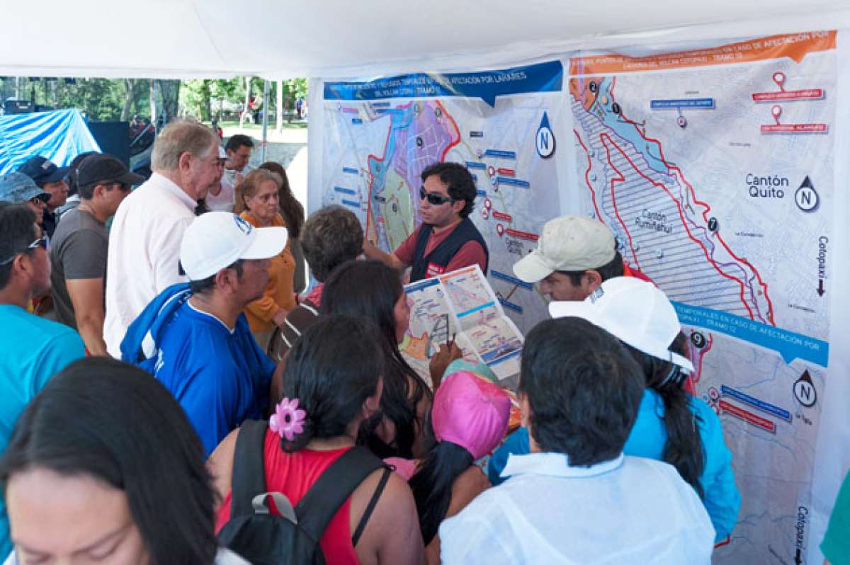 Seg&uacute;n los t&eacute;cnicos la idea es que cada familia de los Chillos dise&ntilde;e su propia ruta de evacuaci&oacute;n. Foto: Miguel Jim&eacute;nez/El Tel&eacute;grafo
