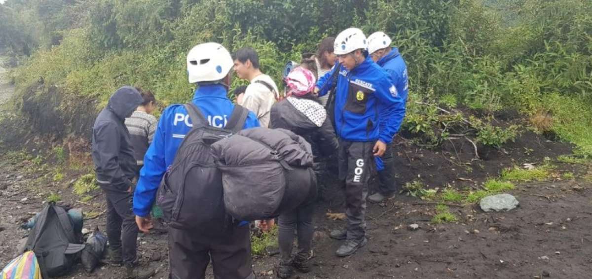 Seis excursionistas fueron rescatados en El Altar