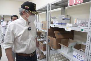 Presidente Guillermo Lasso visitó el Hospital Monte Sinaí de forma sorpresiva para constatar sus servicios