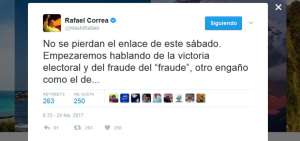 Correa hablar&aacute; en Enlace Ciudadano sobre el "fraude del 'fraude'"