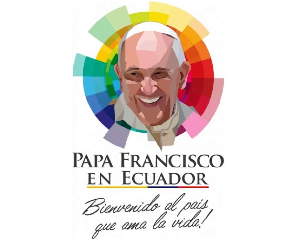 Este es el logo que representa la visita del papa Francisco a Ecuador. Foto: tomada de papafranciscoenecuador.com