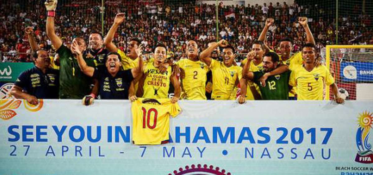 Ecuador se clasific&oacute; para el Mundial de F&uacute;tbol Playa Bahamas 2017