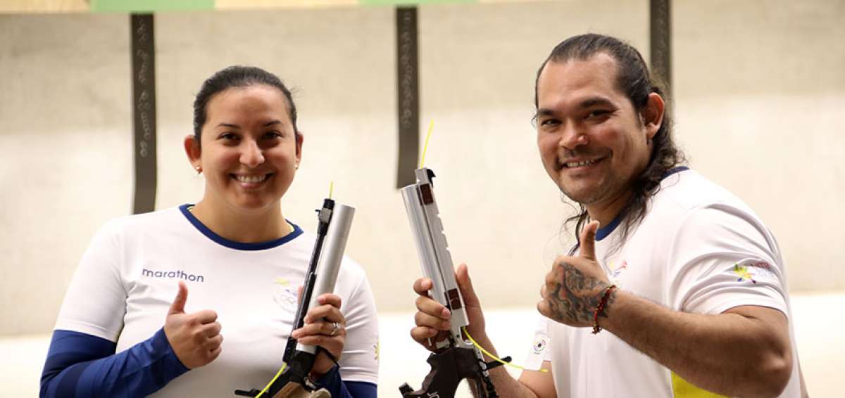 Los tiradores ol&iacute;mpicos ecuatorianos Marina P&eacute;rez y Yautung Cueva se colgaron las medallas de bronce y plata, respectivamente, en la cuarta edici&oacute;n de la Copa Sudamericana de tiro ISSF Buenos Aires (Argentina) 2019.