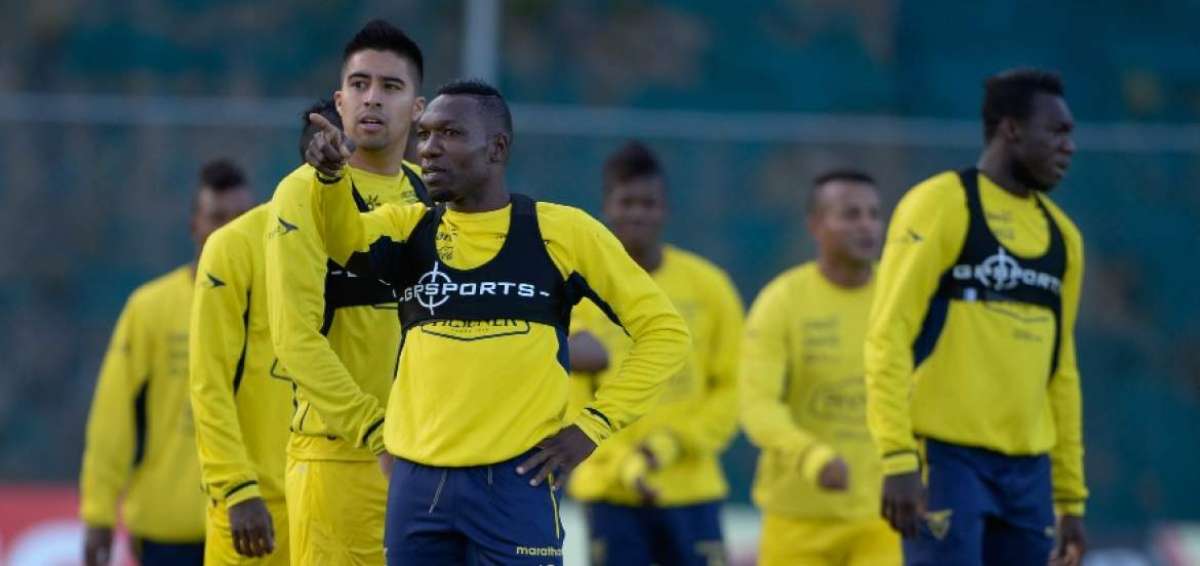 El lateral izquierdo, Walter Ayov&iacute; (adelante), y el volante de marca, Christian Noboa, han sido constantes en las convocatorias del entrenador de la selecci&oacute;n.