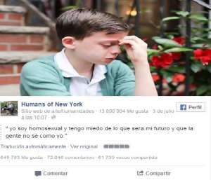 Ni&ntilde;o revela su homosexualidad por Facebook y conmueve en las redes