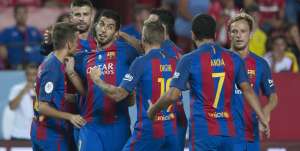Barcelona gana 2-0 al Sevilla en la ida de la Supercopa espa&ntilde;ola
