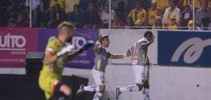 El delantero Walter Chal&aacute; (11) y el volante Jacobo Koufatty (23) anotaron los goles para Deportivo Cuenca.