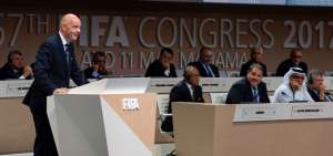 Gianni Infantino, presidente de la FIFA, en su intervenci&oacute;n habl&oacute; sobre las reformas del organismo y pidi&oacute; a los dirigentes que no busquen su beneficio.