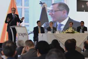 El vicepresidente Jorge Glas present&oacute; ante los asistentes el Plan Nacional de Ecuador Electr&oacute;nico e Innovaci&oacute;n. Foto: Miguel Jim&eacute;nez/ EL TEL&Eacute;GRAFO.