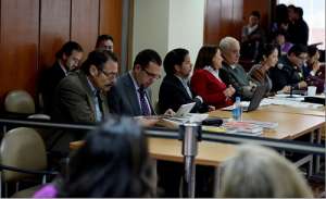 En la diligencia, el fiscal general Galo Chiriboga expuso los resultados de las investigaciones realizadas durante la etapa de instrucci&oacute;n fiscal, que culmin&oacute; el 23 de febrero pasado. Foto: Miguel Jim&eacute;nez / El Tel&eacute;grafo 