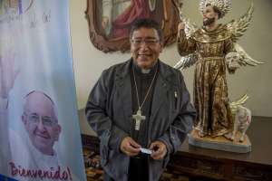 La imagen de San Francisco de As&iacute;s fue elaborada por artesanos de San Antonio de Ibarra. Foto: Fernando Sandoval/ El TEL&Eacute;GRAFO