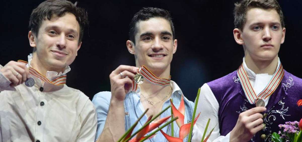 Fern&aacute;ndez (c), vigente campe&oacute;n mundial y cuarto en los Juegos Ol&iacute;mpicos de Sochi 2014, termin&oacute; con un total de 302,77 puntos.