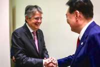 En Nueva York, Estados Unidos, el presidente Guillermo Lasso se reunió con su par de Corea para hablar sobre el acuerdo comercial con Ecuador.