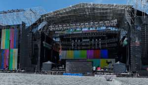 El escenario para el concierto est&aacute; armado a la espera del m&uacute;sico ingl&eacute;s. Cr&eacute;dito: Marco Salgado/ El Tel&eacute;grafo