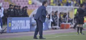 Entrenador de Ecuador durante el cotejo disputado en Quito.