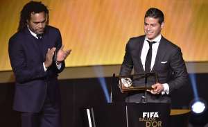 Gracias al voto de los internautas, James se impuso a los otros finalistas. Foto: Agencia AFP