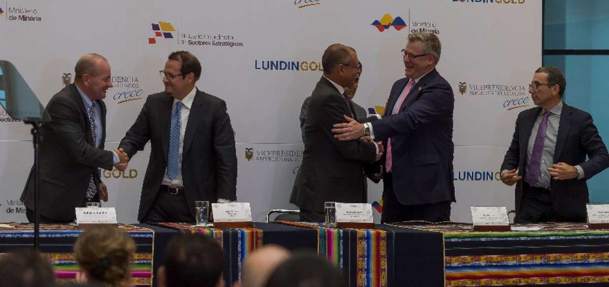El Gobierno firm&oacute; el contrato con la empresa canadiense Lundin Gold. 