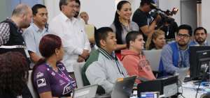 Funcionarios del CNE llegaron a Guayaquil para dar seguimiento al trabajo de la Junta Provincial Electoral.