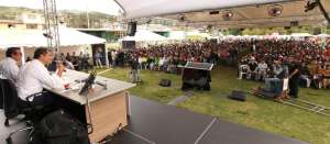 El Enlace Ciudadano N&ordm; 378 se realiz&oacute; desde la parroquia Tambillo, del cant&oacute;n Mej&iacute;a. FOTO: PRESIDENCIA DE LA REP&Uacute;BLICA