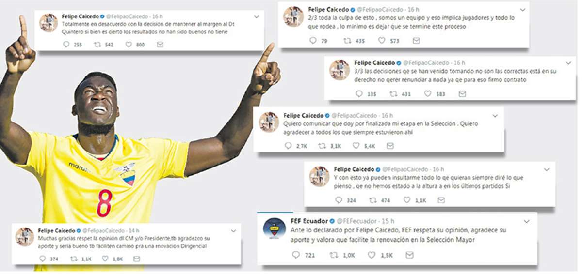 La Ecuaf&uacute;tbol entra en controversia con Quinteros y Caicedo
