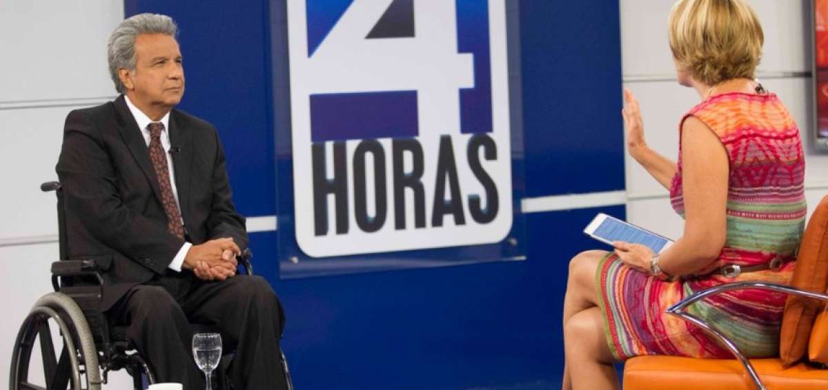 Len&iacute;n Moreno fue entrevistado este mi&eacute;rcoles en el set de Teleamazonas.