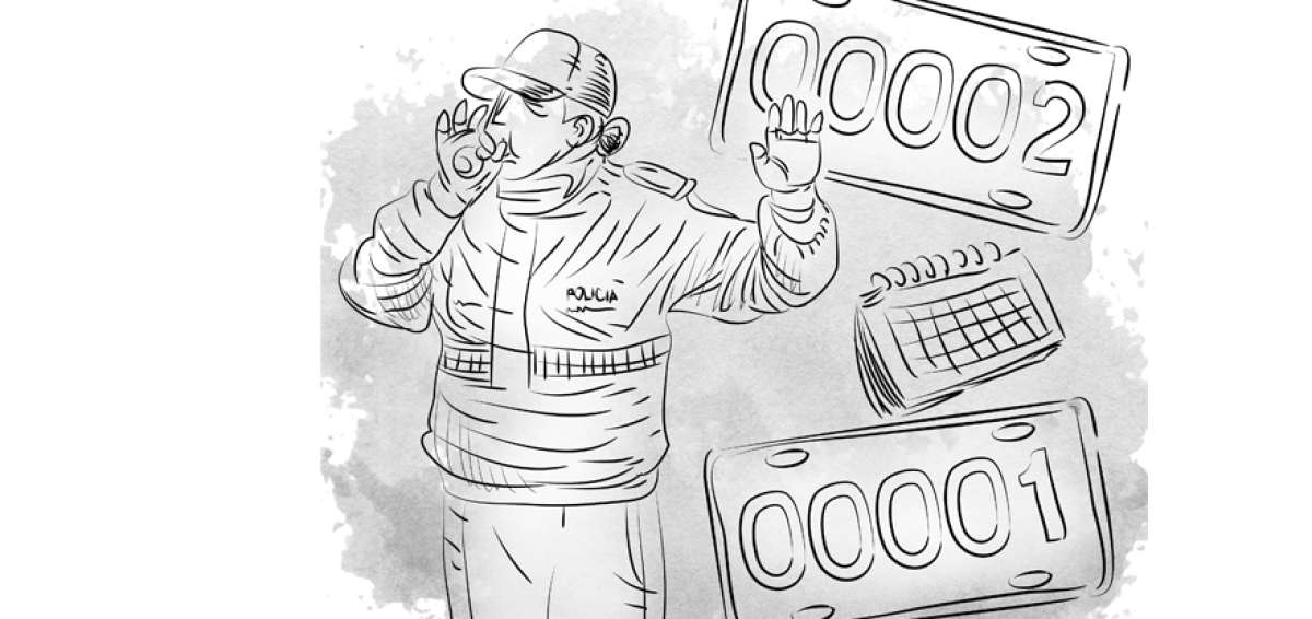 Tenga en cuenta la restricci&oacute;n por placas