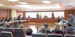 La jueza Lucy Blacio enviar&aacute; el proceso a la sala de sorteos para que designe tribunal y fecha de inicio del juicio. Foto: Fernando Sandoval / El Tel&eacute;grafo