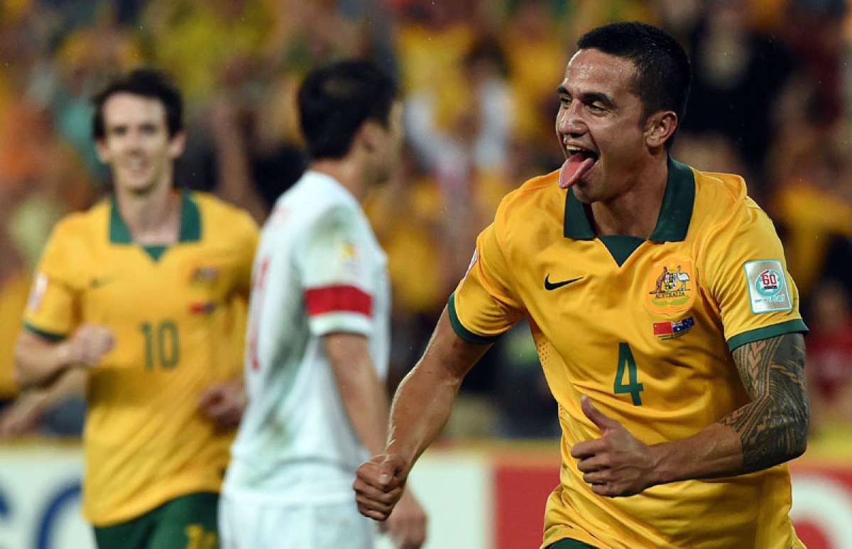 Tim Cahill (d.) fue el autor de los 2 goles de Australia ante China. Foto: AFP